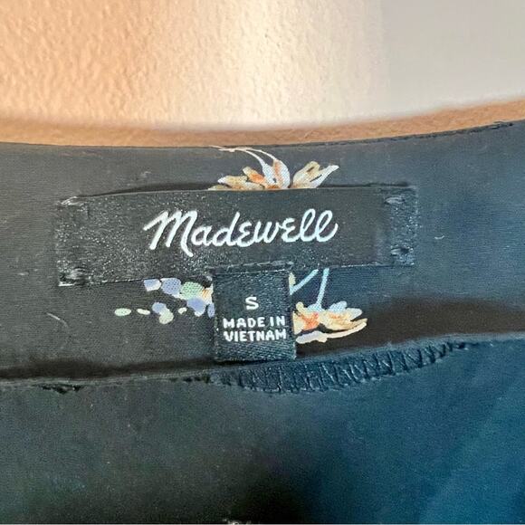 Madewell | Black Floral Romper Size Small - Picture 8 of 14